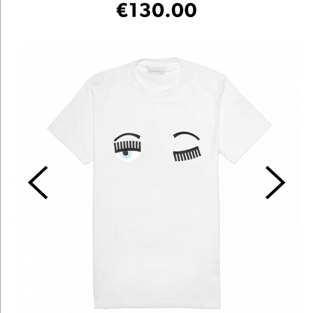 Chiara Ferragni winking T-shirt